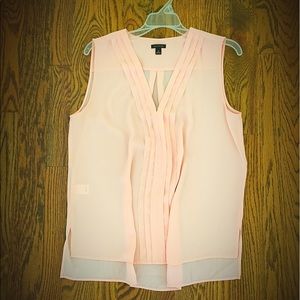 Ann Taylor Loft Sleeveless Blush Blouse