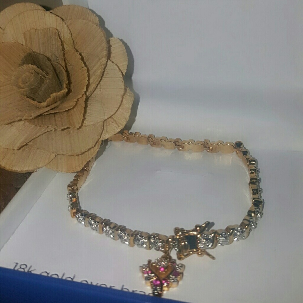 WOMEN'S BRACELET 18K GOLD OVER BRASS