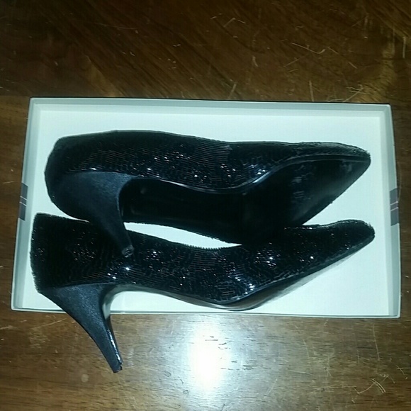 Vintage black beaded heels from J. Renee - Picture 3 of 5