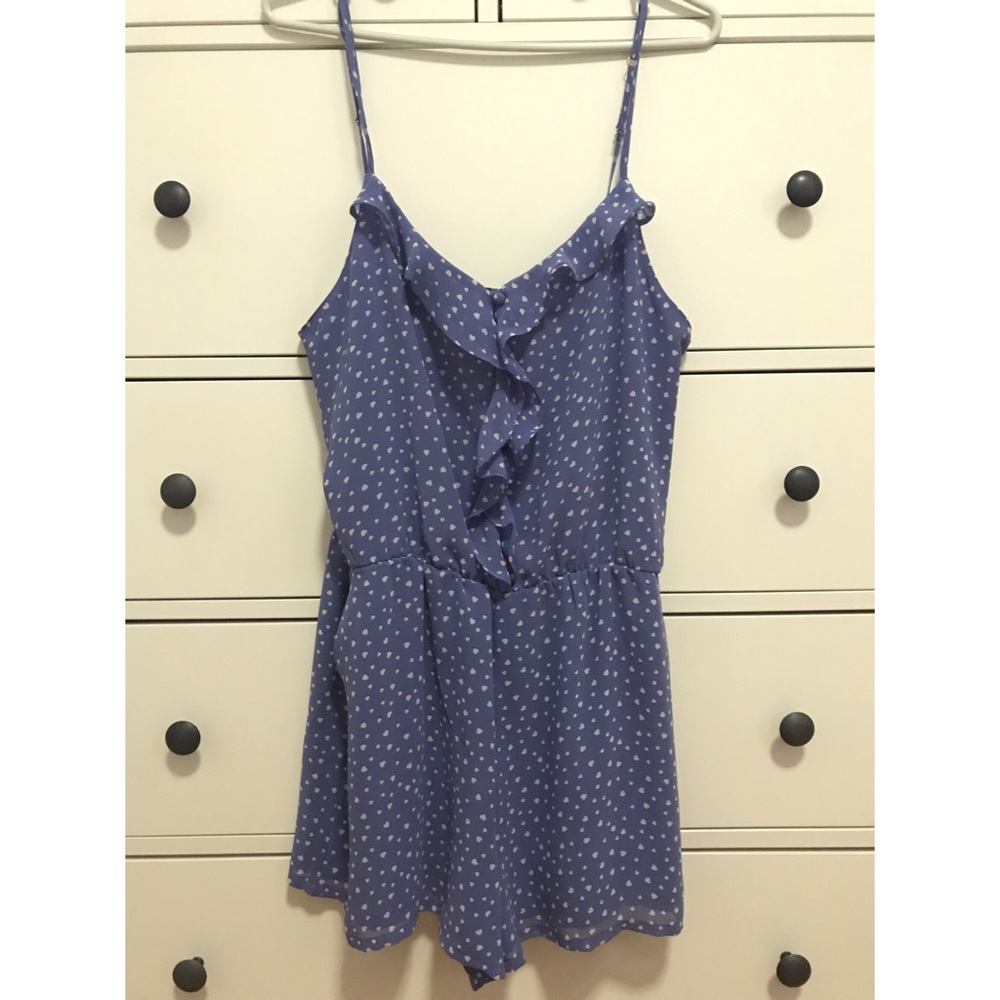 Blue Hearts Romper
