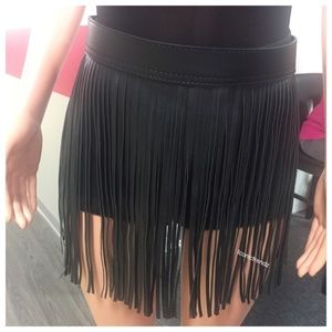 Ladies fringe tassel boho festive belt skirt