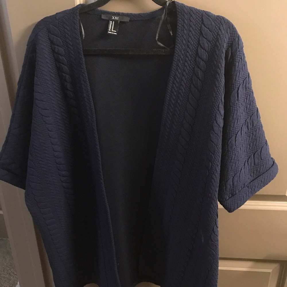 Blue textured Kimono