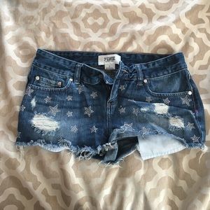 Pink jean shorts size 4