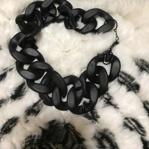 Matte black necklace