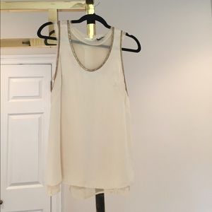Nanette Lepore Sleeveless Silk Cream Top Size 2