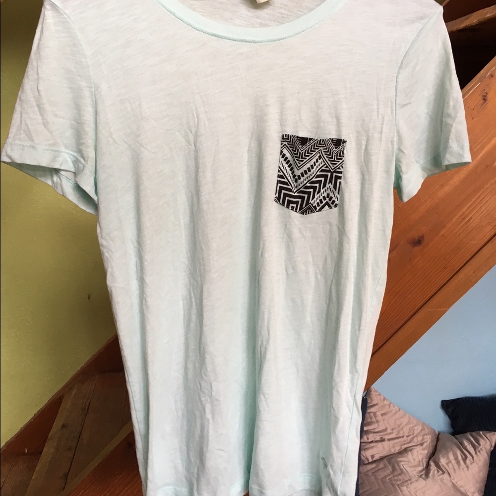 Mint PINK pocket T