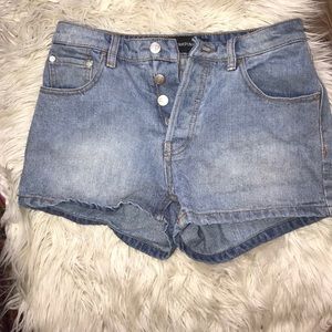 High-rise jean shorts
