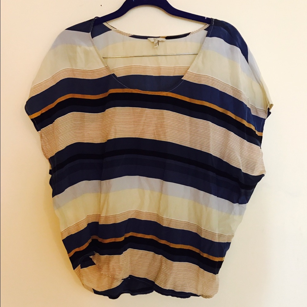 Joie Striped Silk Top