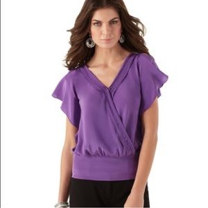 WHITE HOUSE | BLACK MARKET 100% silk blouse • L