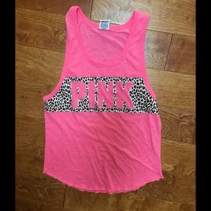 Victoria's Secret pink leopard tank & pants NWT XS