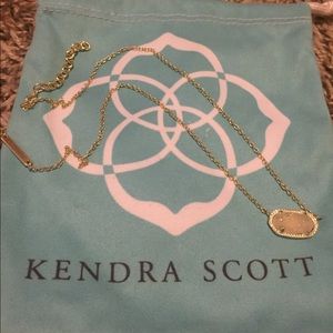 Elisa Gold Pendant Necklace In Iridescent Drusy