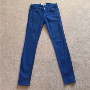Current Elliot Cobalt Blue Coated Jeans Size 25