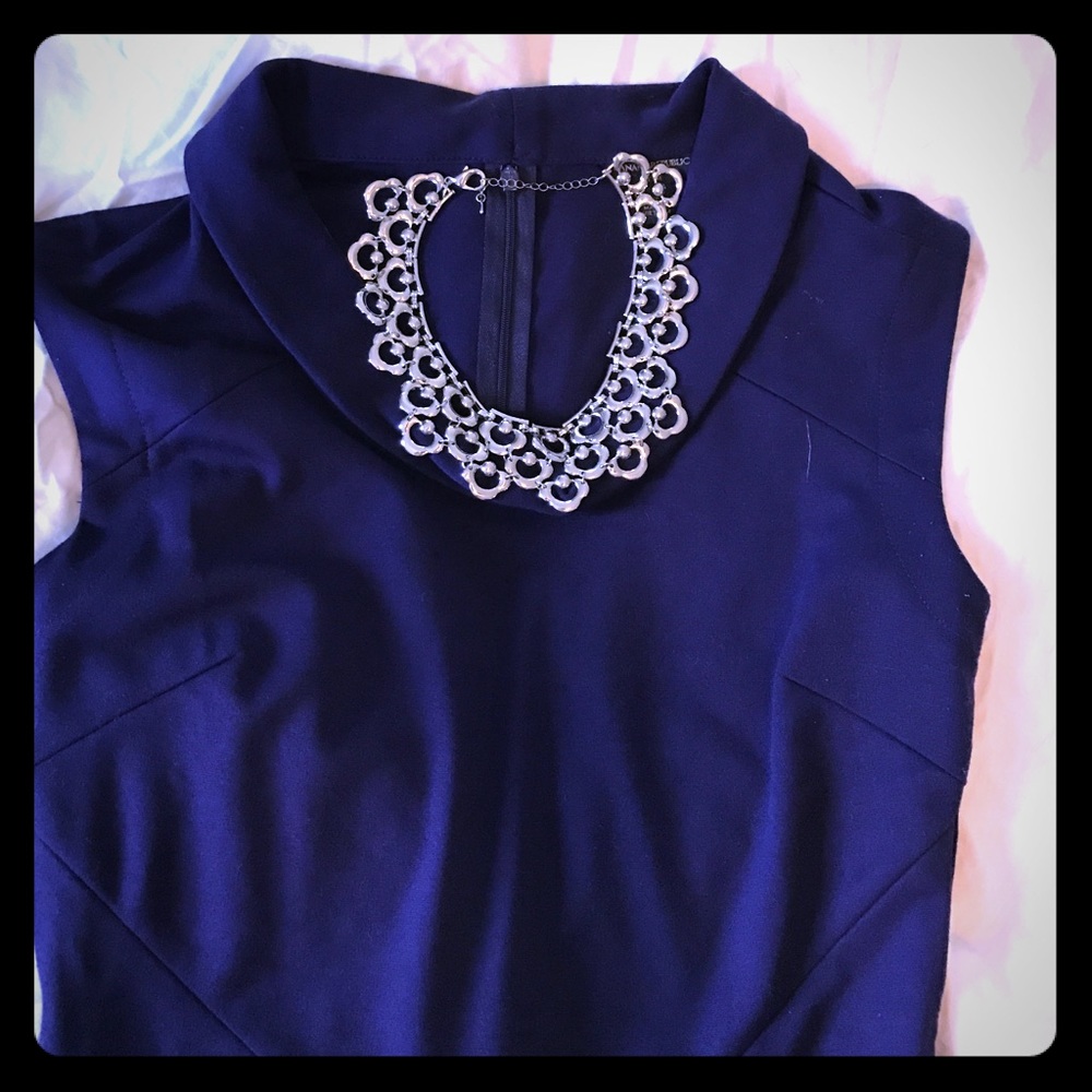 Banana Republic Business Shell Dress in Deep Grape