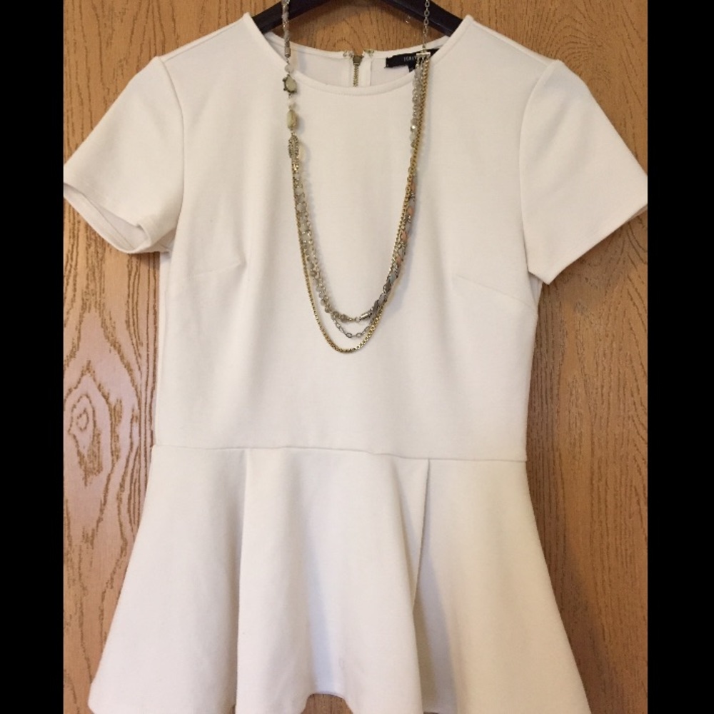 White Peplum Top - Forever 21