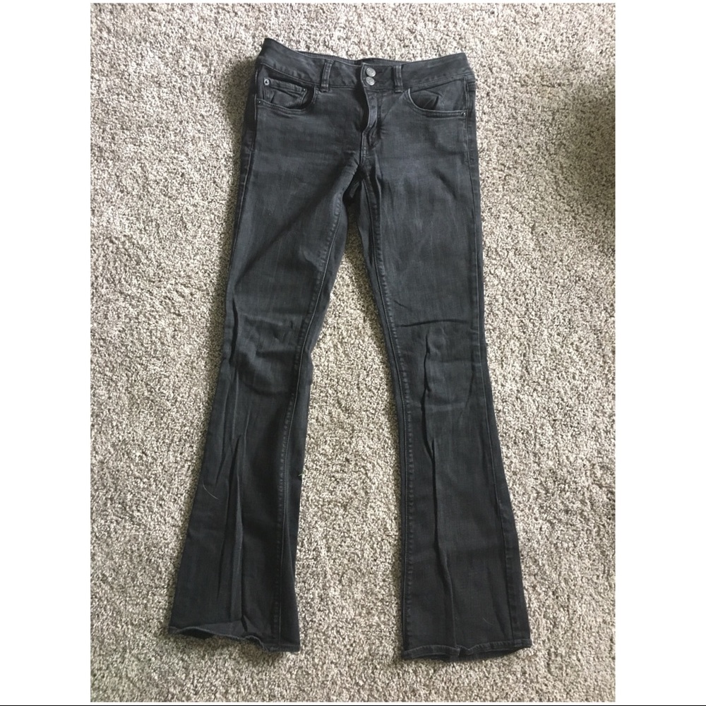 American Eagle - Washed Black Artist Flare Jeans