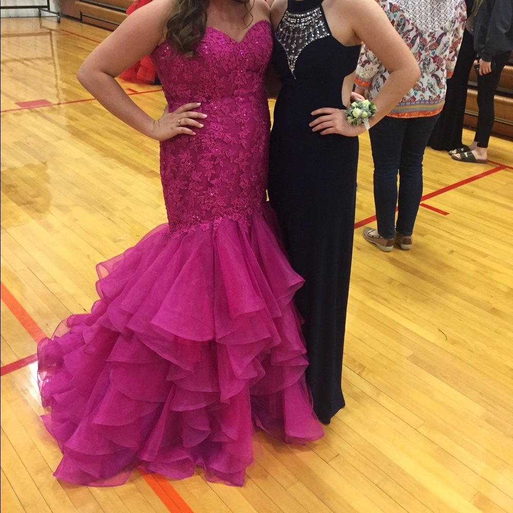 Pink Mori Lee Prom Dress