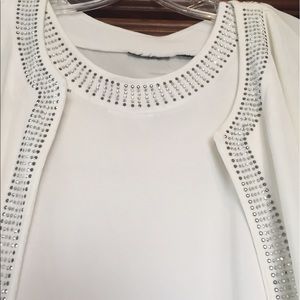 Inner tank outer jacket  white silver decorations