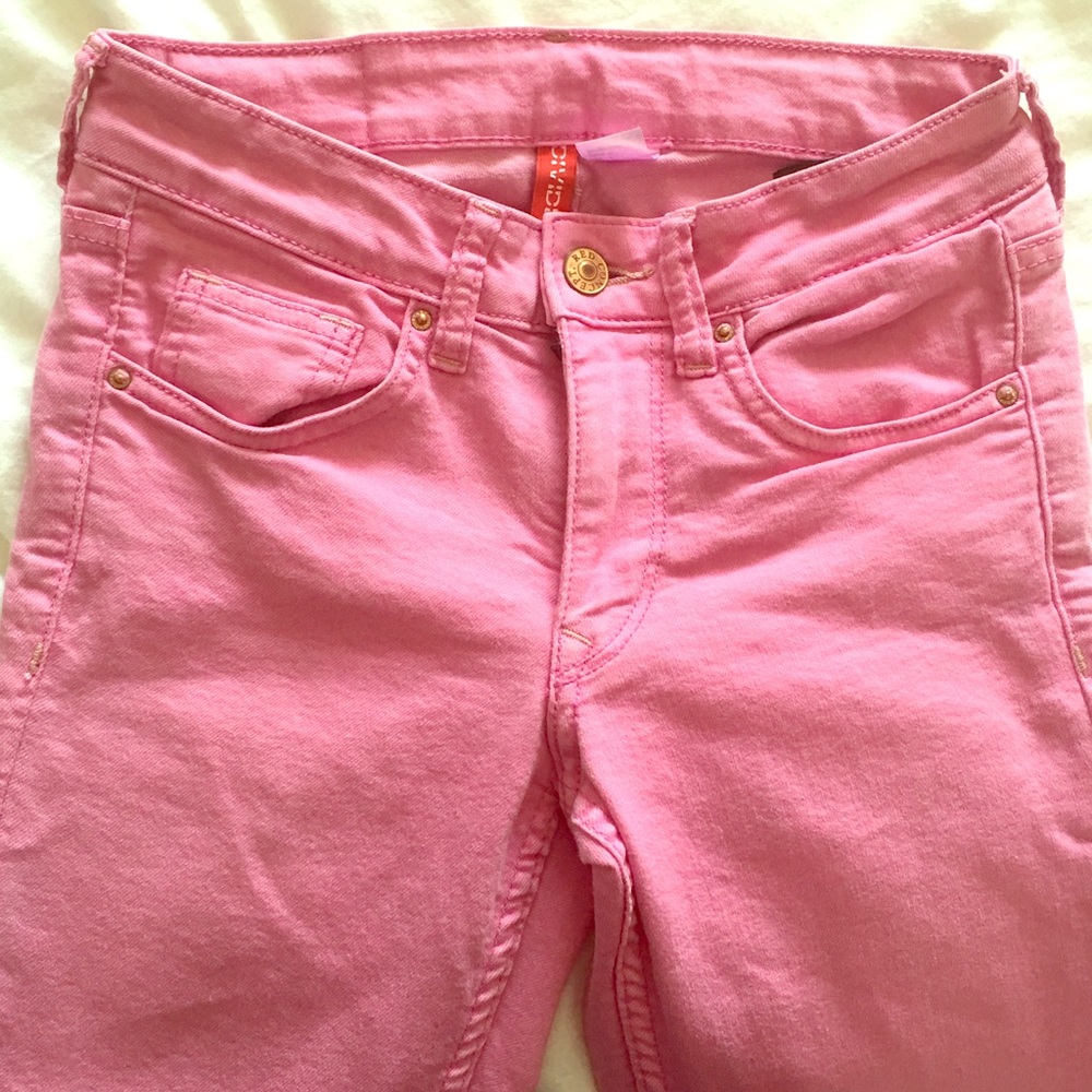 Bubblegum Pink Stretch Skinny Jeans US Size 2