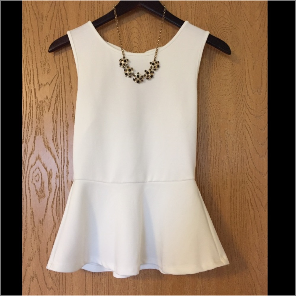 White Peplum Tank Top - Forever 21