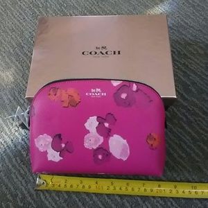 Coach new in box floral cosmetic case