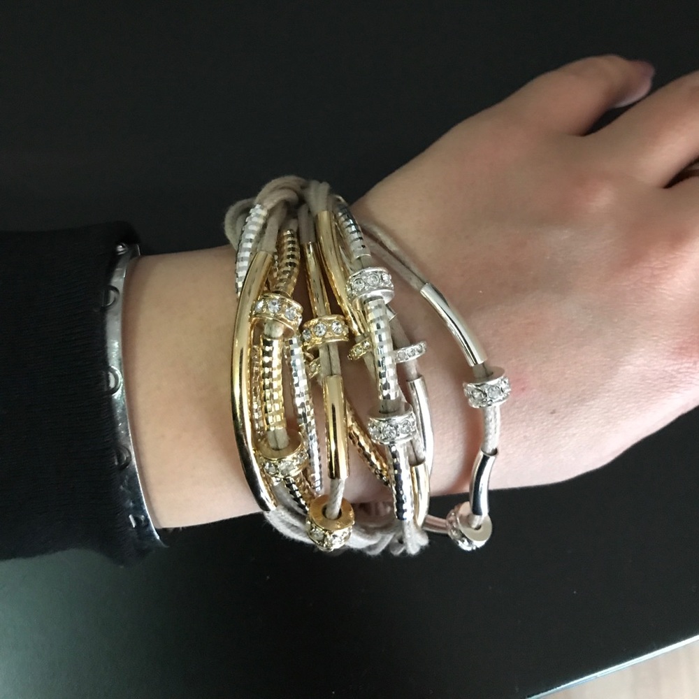 Silver and gold color  bracelet