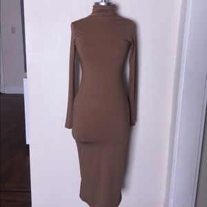 Camel Kim K Inspired Dress