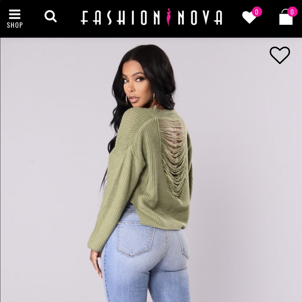 Lightweight olive knit