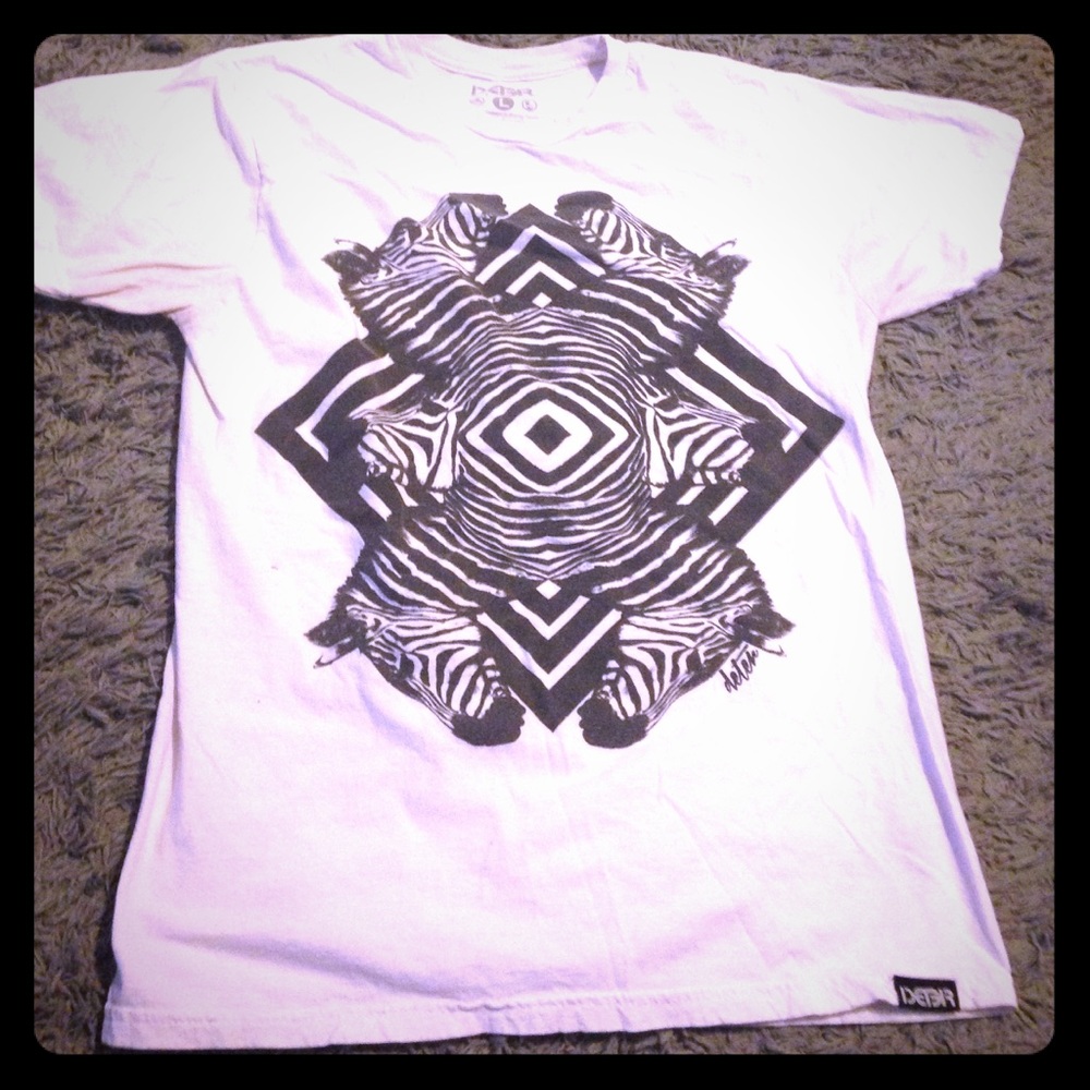 Zebra designed graphic white t shirt
