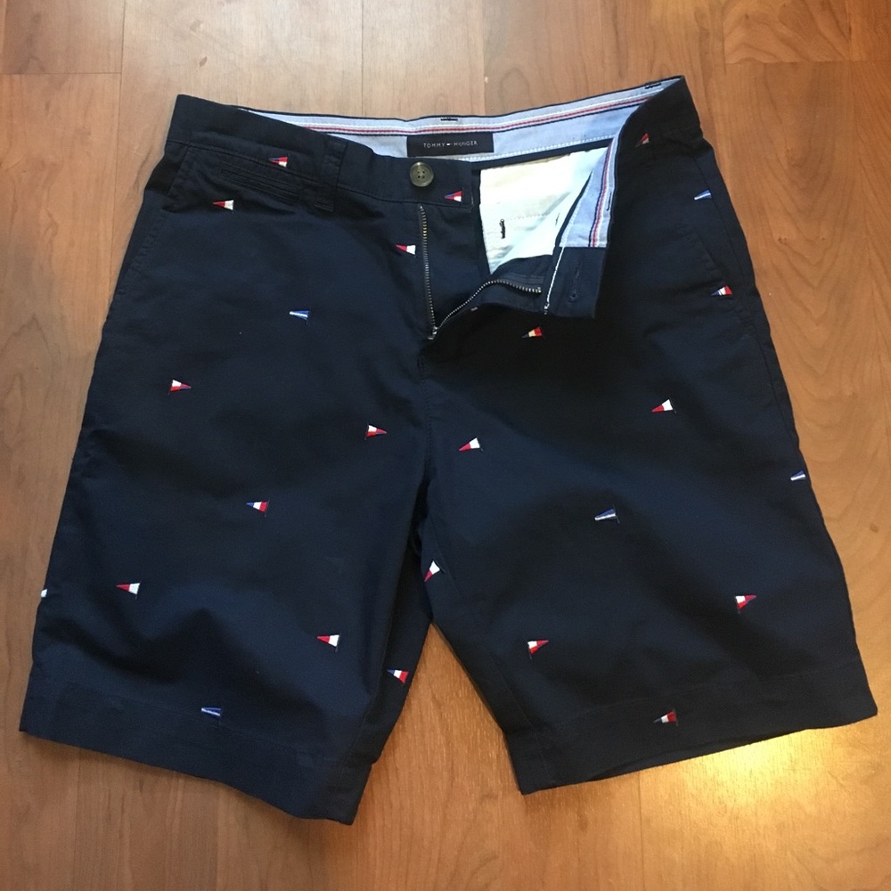 Tommy Hilfiger Navy Blue Flag Shorts
