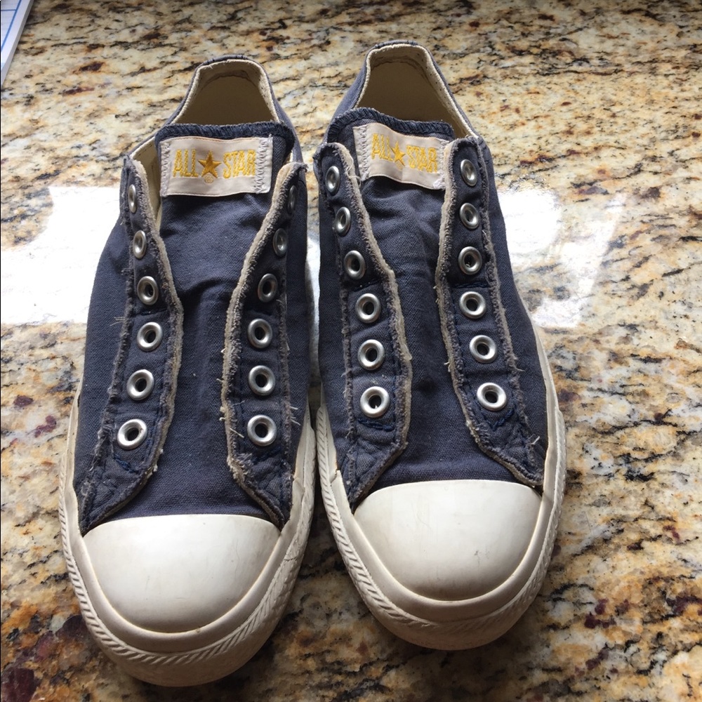 Blue slip on Converse