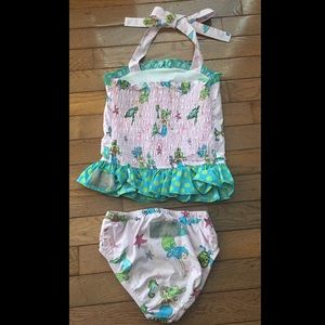 Eleanor Rose girls mermaid tankini bikini 6/7 New!