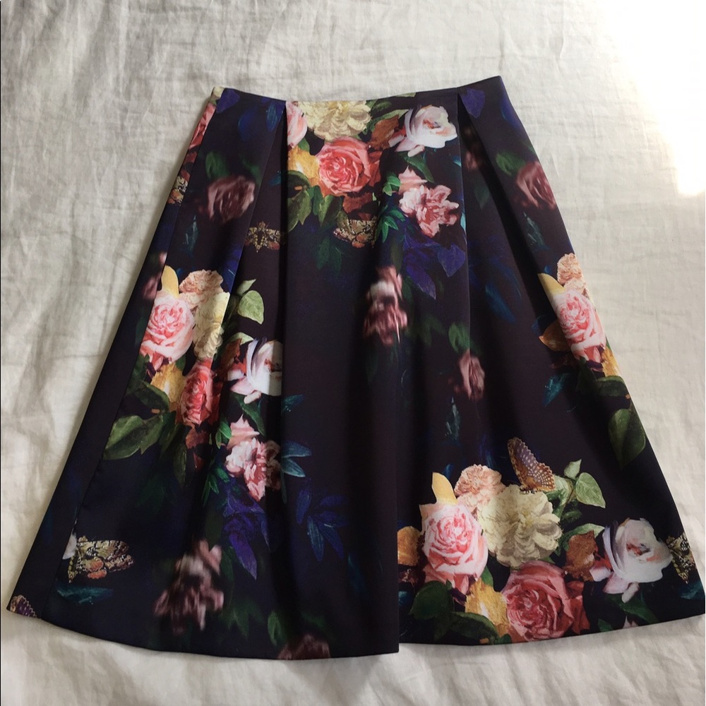 Topshop - floral scuba skirt