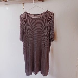 Brandy Melville Luana Striped Maroon Tshirt Dress