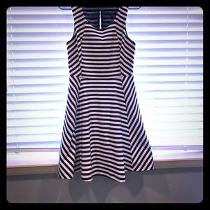 Black and white striped Express Dress