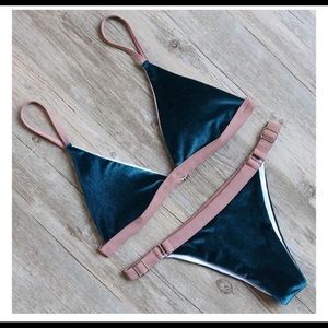 Super cute velvet bikini!