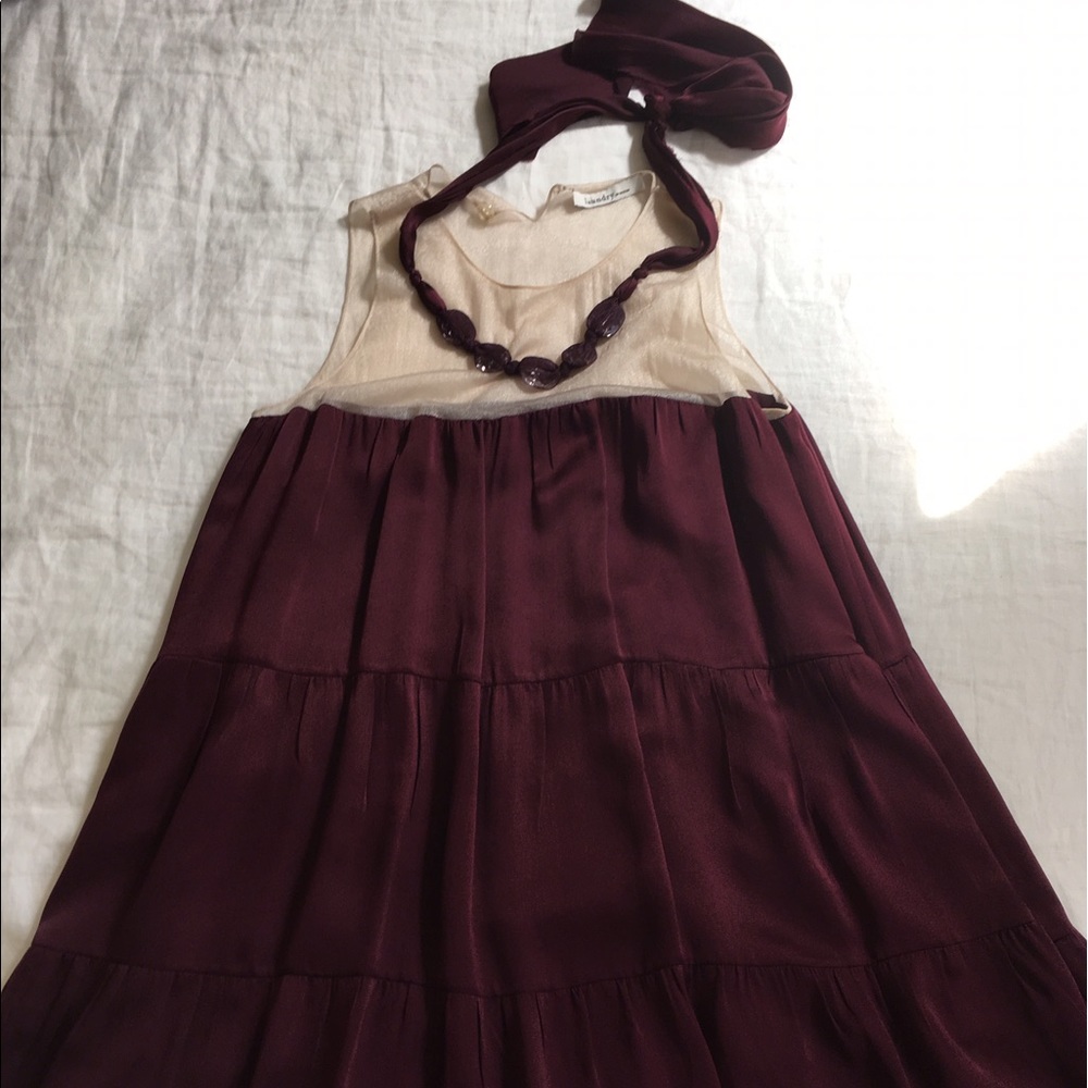 Laundry By Design - silk dress with necklace