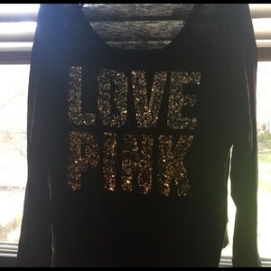 Victoria secret pink rhinestone long sleeve thin