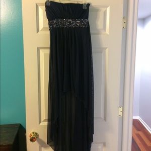 Navy high low dress