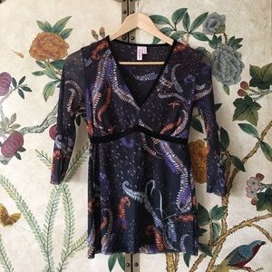 [Sweet Pea] Mesh Midnight Long Sleeve Shirt