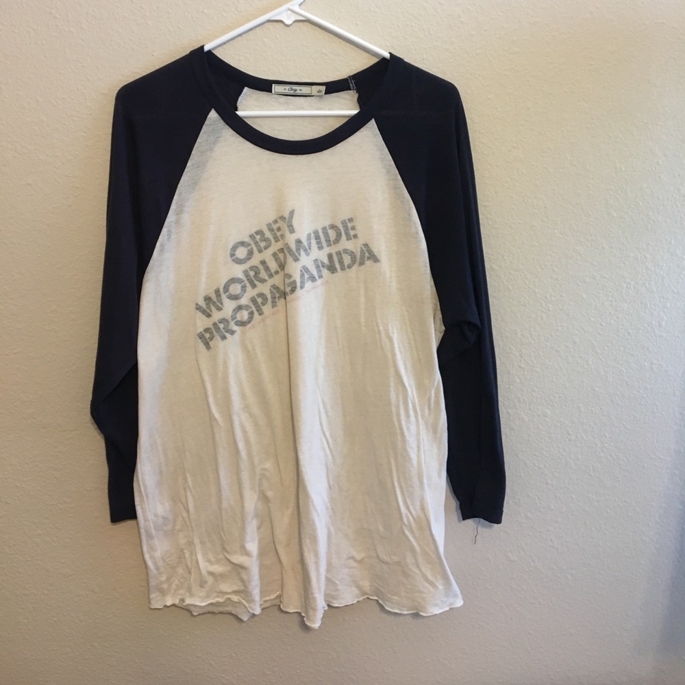 Quarter length obey tee