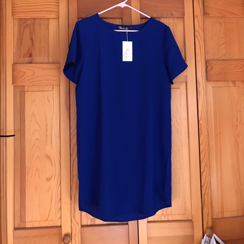 Royal Blue T-Shirt Dress