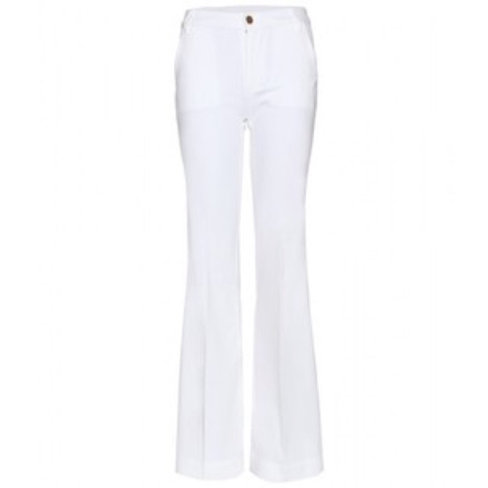 Tory Burch White High Rise Flare Jean