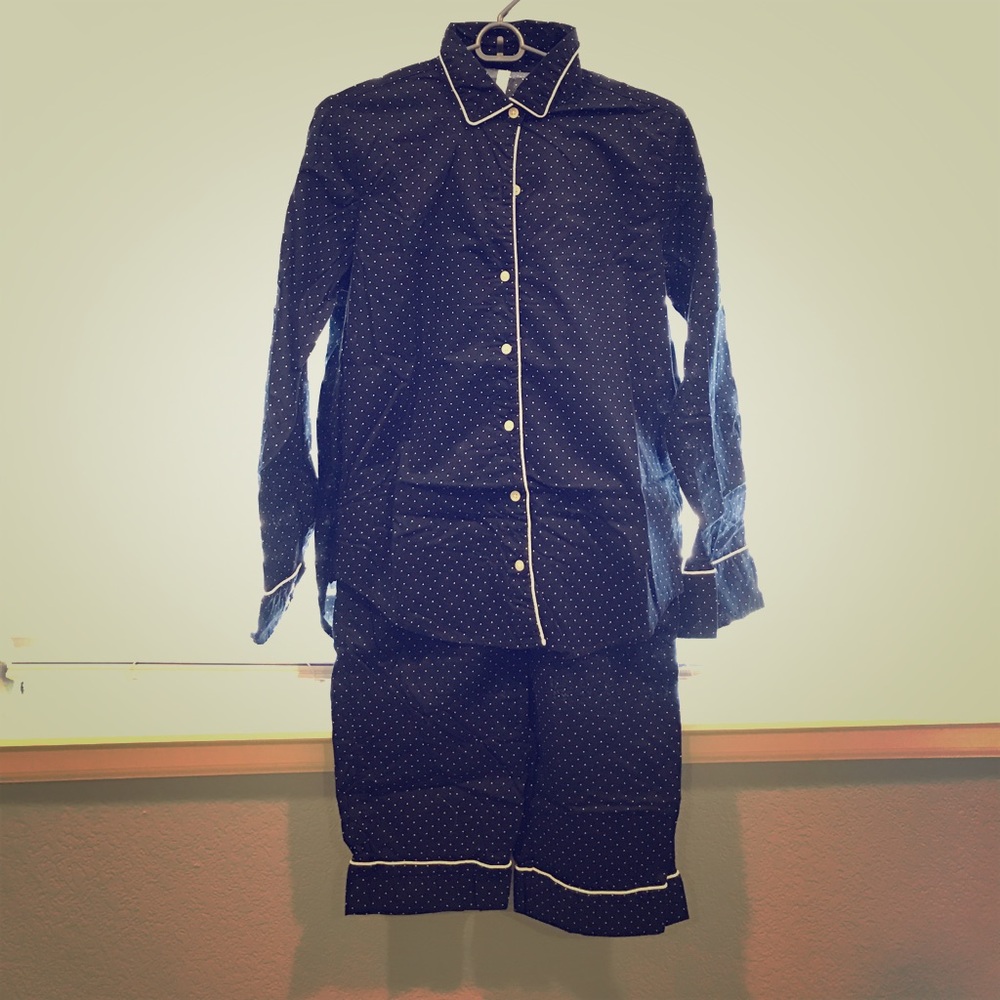 Gap body blue polka dot pajamas