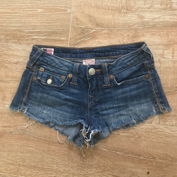 True Religion Joey Cut-Off Jean Shorts - Picture 4 of 8