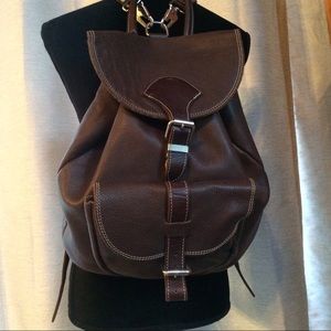 ROOTS Genuine Leather Backpack