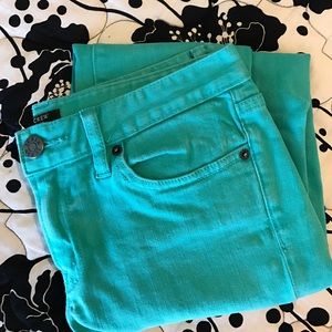 JCREW Teal Toothpick Denim Pants