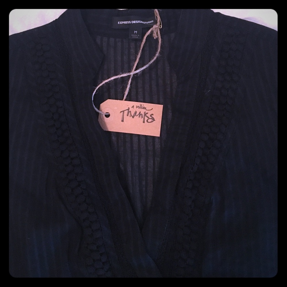 Black sheer blouse...