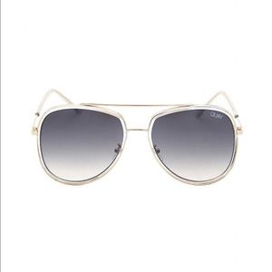 QUAY SUNNGLASSES rose gold /clear aviators