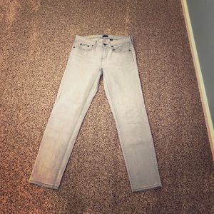 J crew light grey toothpick jeans