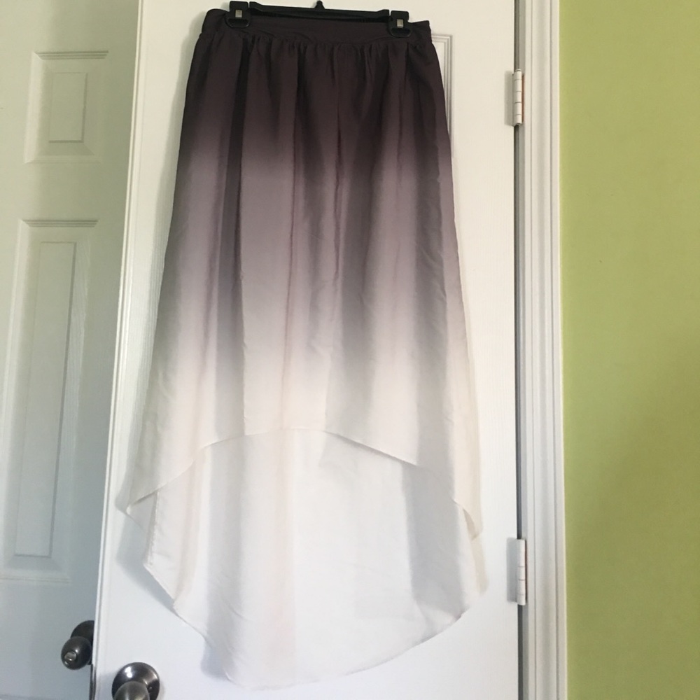 Ombre high-low skirt